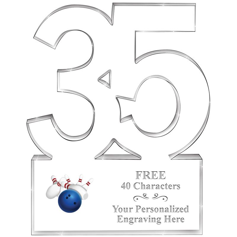 6" 35 YEARS OF SERVICE ACRYLIC