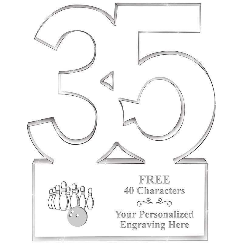 6" 35 YEARS OF SERVICE ACRYLIC