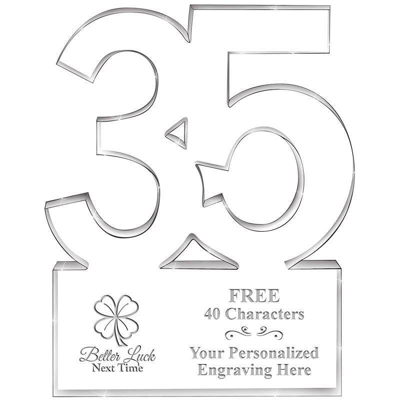 6" 35 YEARS OF SERVICE ACRYLIC