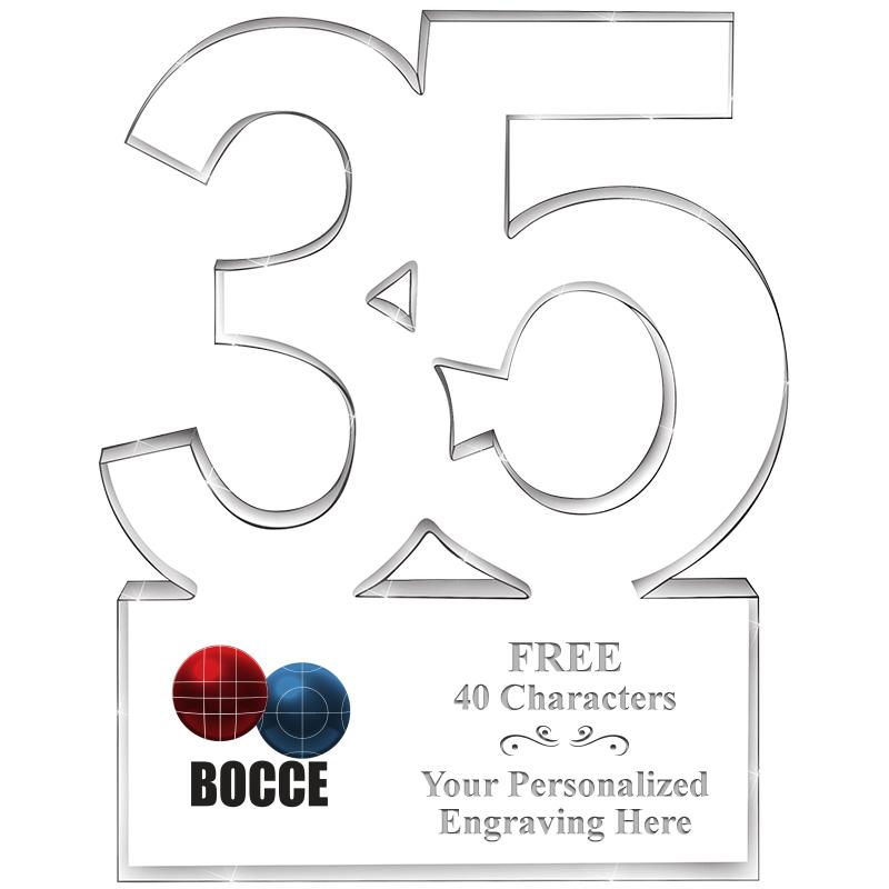 6" 35 YEARS OF SERVICE ACRYLIC
