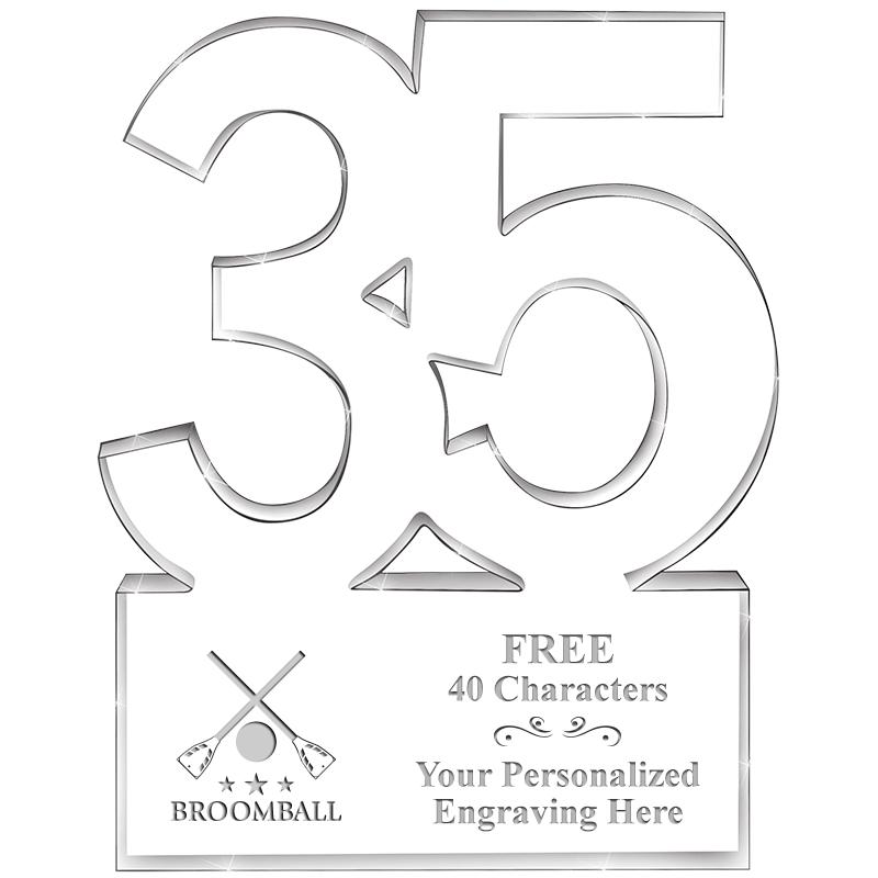 6" 35 YEARS OF SERVICE ACRYLIC