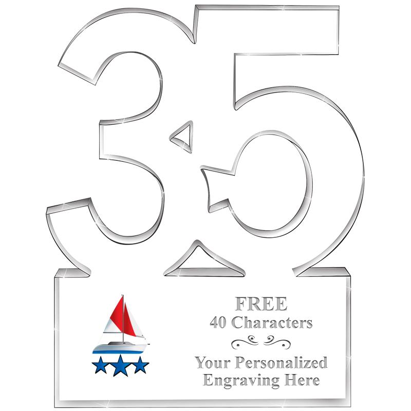 6" 35 YEARS OF SERVICE ACRYLIC