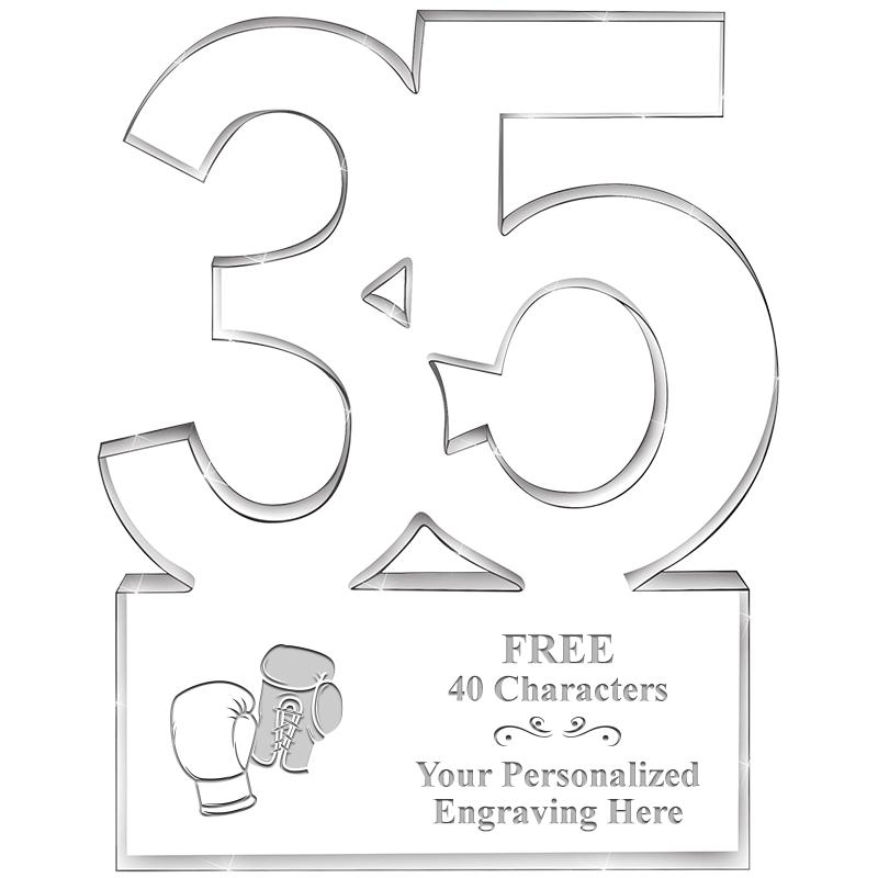 6" 35 YEARS OF SERVICE ACRYLIC