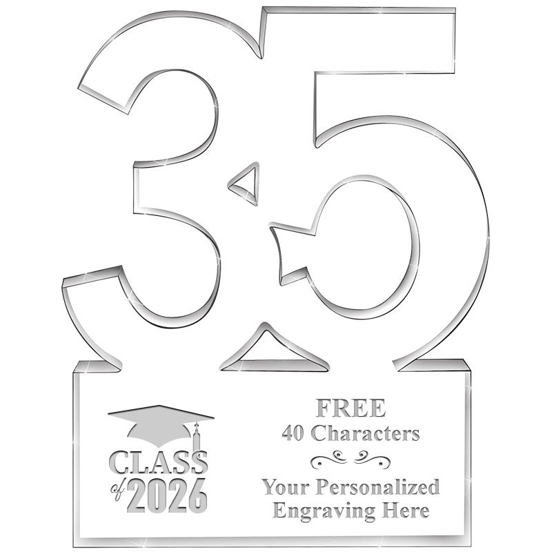 6" 35 YEARS OF SERVICE ACRYLIC