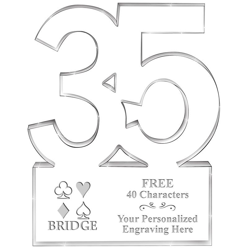 6" 35 YEARS OF SERVICE ACRYLIC