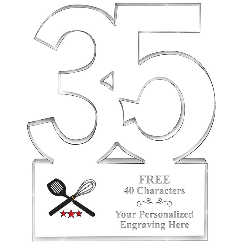 6" 35 YEARS OF SERVICE ACRYLIC