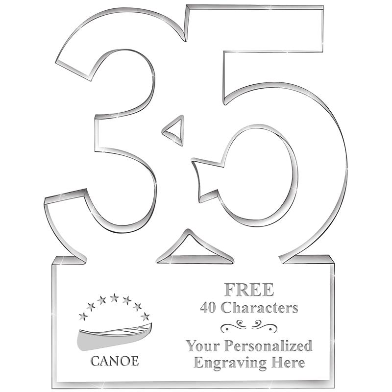 6" 35 YEARS OF SERVICE ACRYLIC