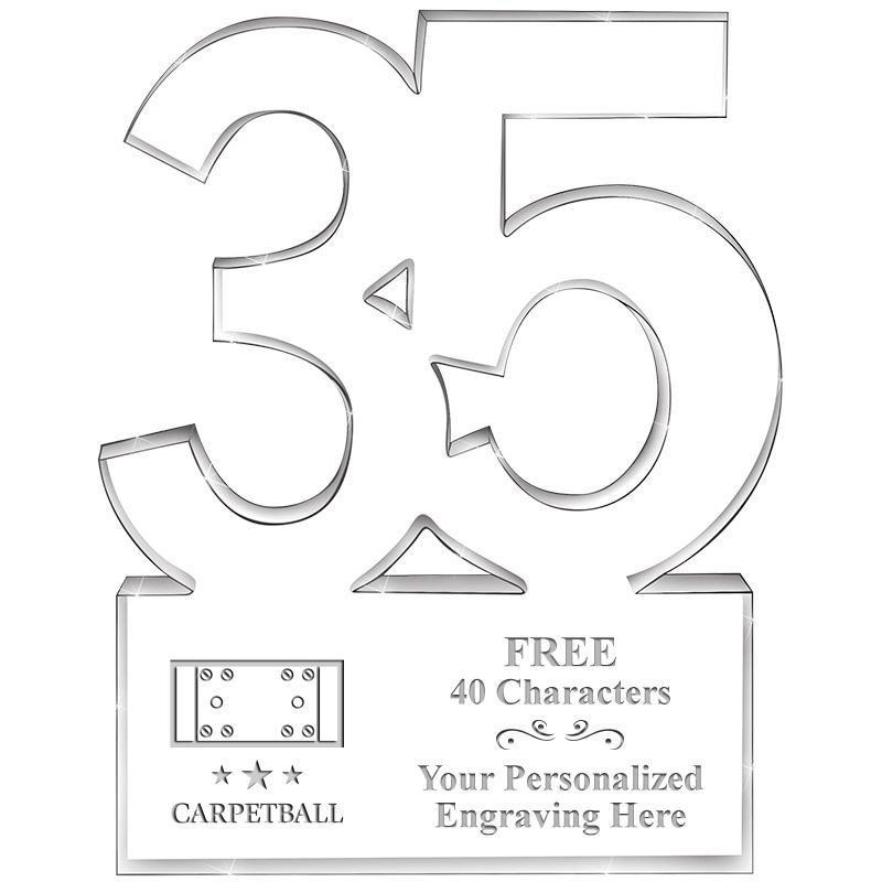 6" 35 YEARS OF SERVICE ACRYLIC