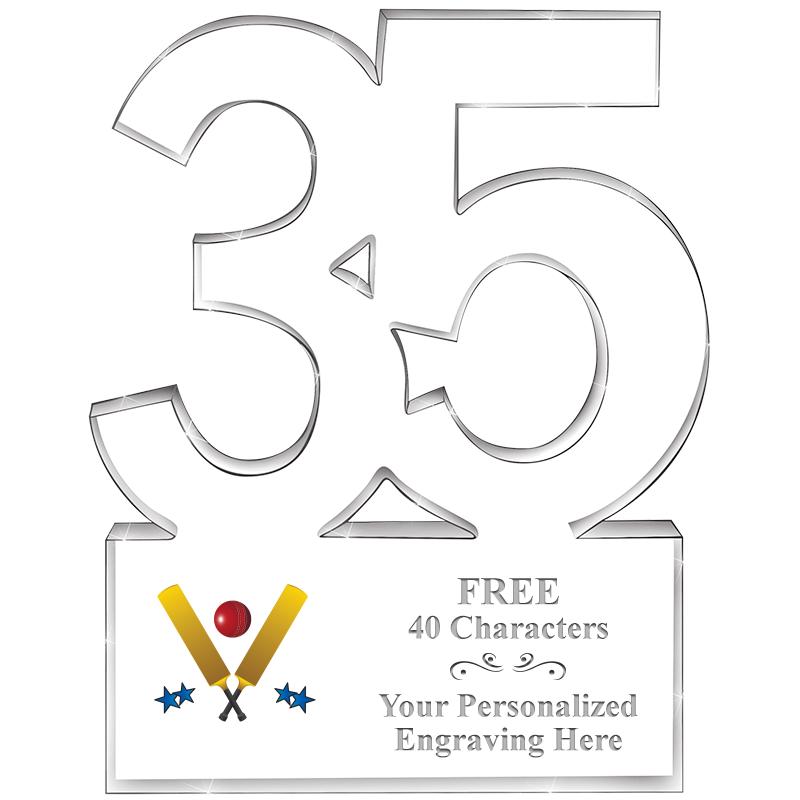 6" 35 YEARS OF SERVICE ACRYLIC