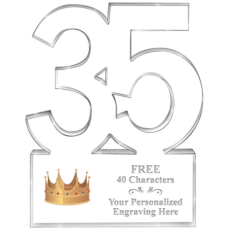 6" 35 YEARS OF SERVICE ACRYLIC