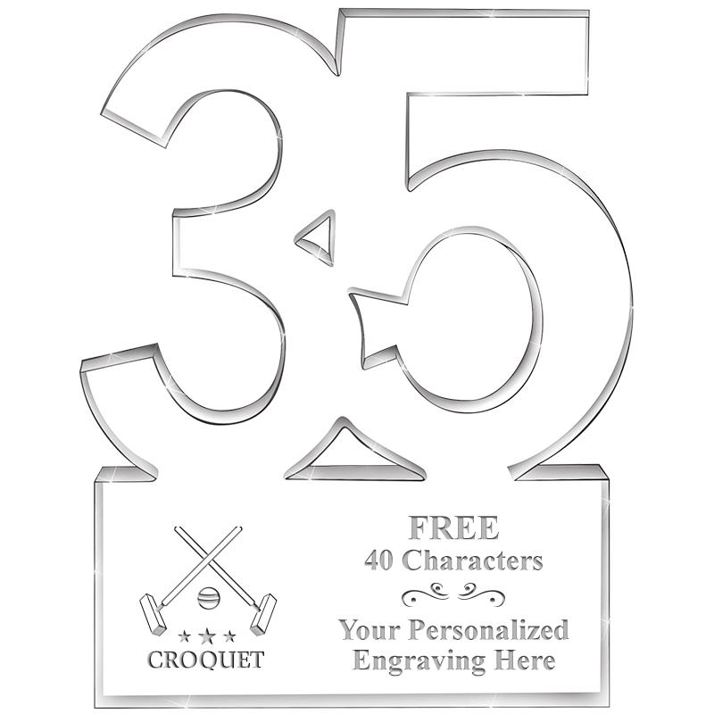 6" 35 YEARS OF SERVICE ACRYLIC