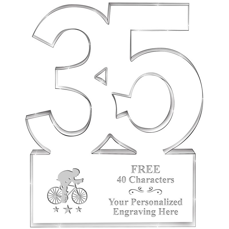 6" 35 YEARS OF SERVICE ACRYLIC