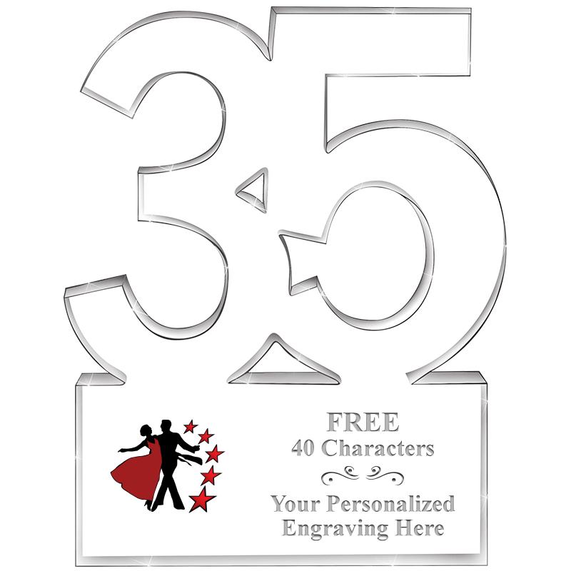 6" 35 YEARS OF SERVICE ACRYLIC