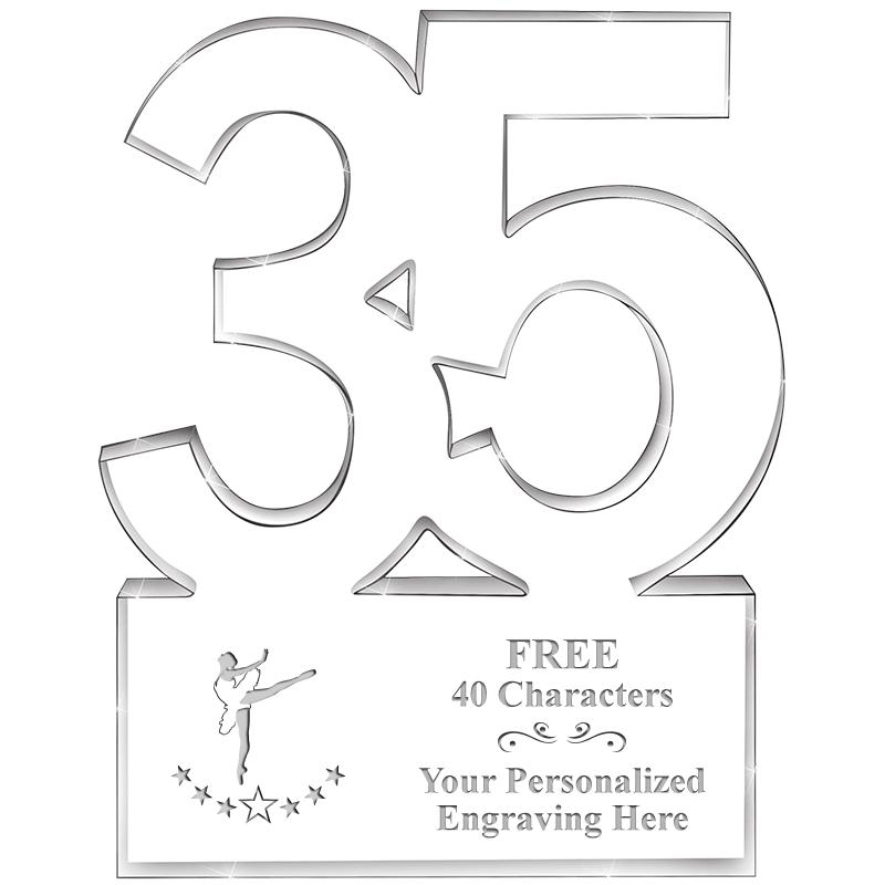 6" 35 YEARS OF SERVICE ACRYLIC