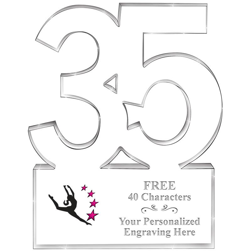 6" 35 YEARS OF SERVICE ACRYLIC