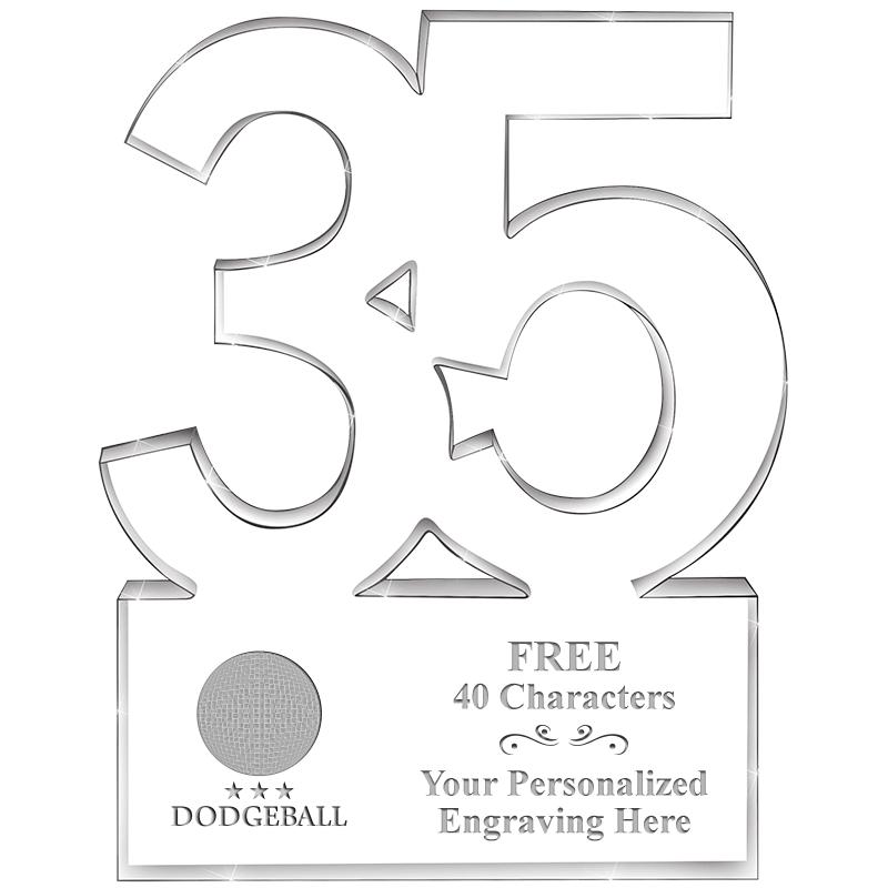 6" 35 YEARS OF SERVICE ACRYLIC