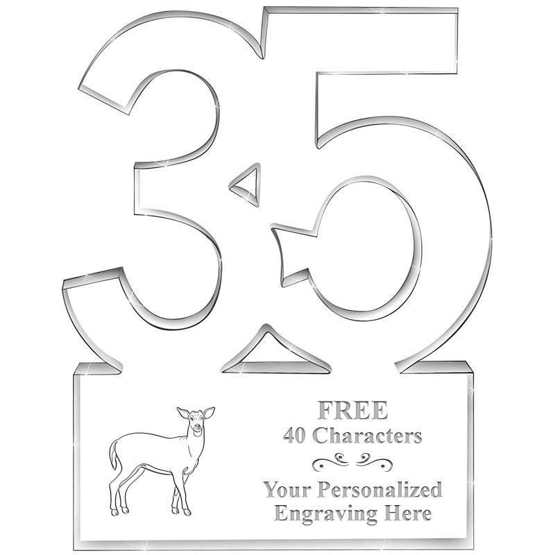 6" 35 YEARS OF SERVICE ACRYLIC