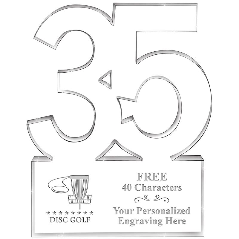 6" 35 YEARS OF SERVICE ACRYLIC