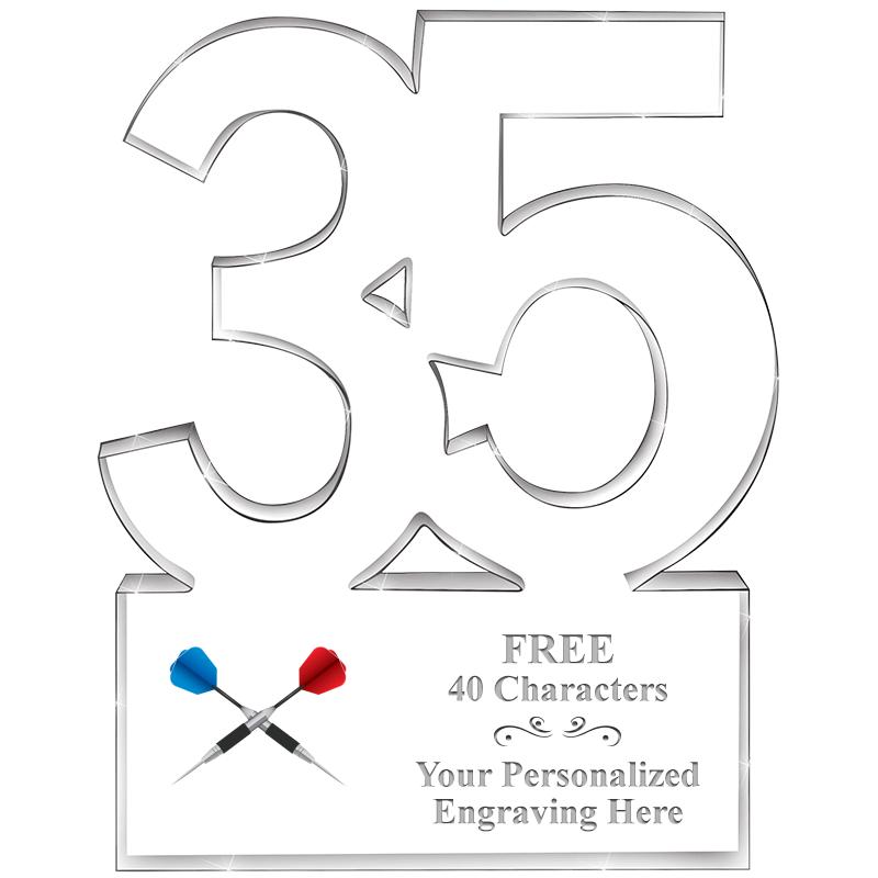 6" 35 YEARS OF SERVICE ACRYLIC