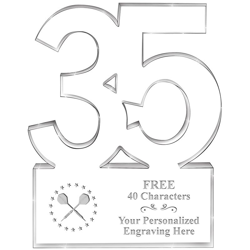 6" 35 YEARS OF SERVICE ACRYLIC