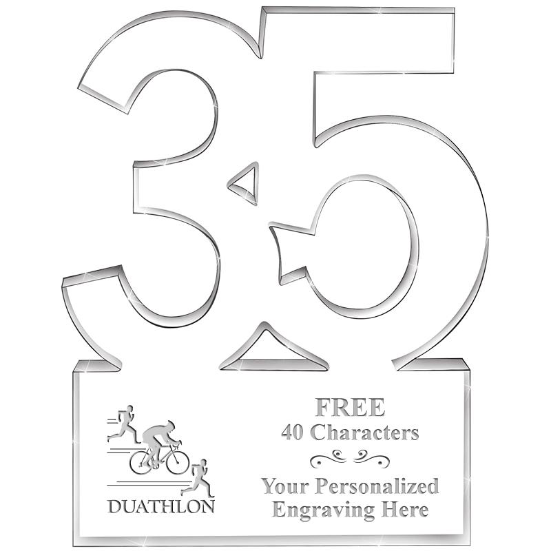 6" 35 YEARS OF SERVICE ACRYLIC