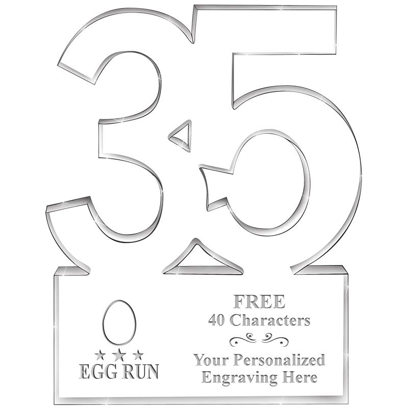 6" 35 YEARS OF SERVICE ACRYLIC