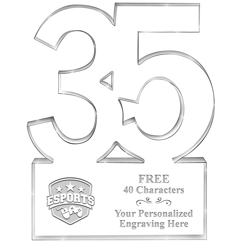 6" 35 YEARS OF SERVICE ACRYLIC