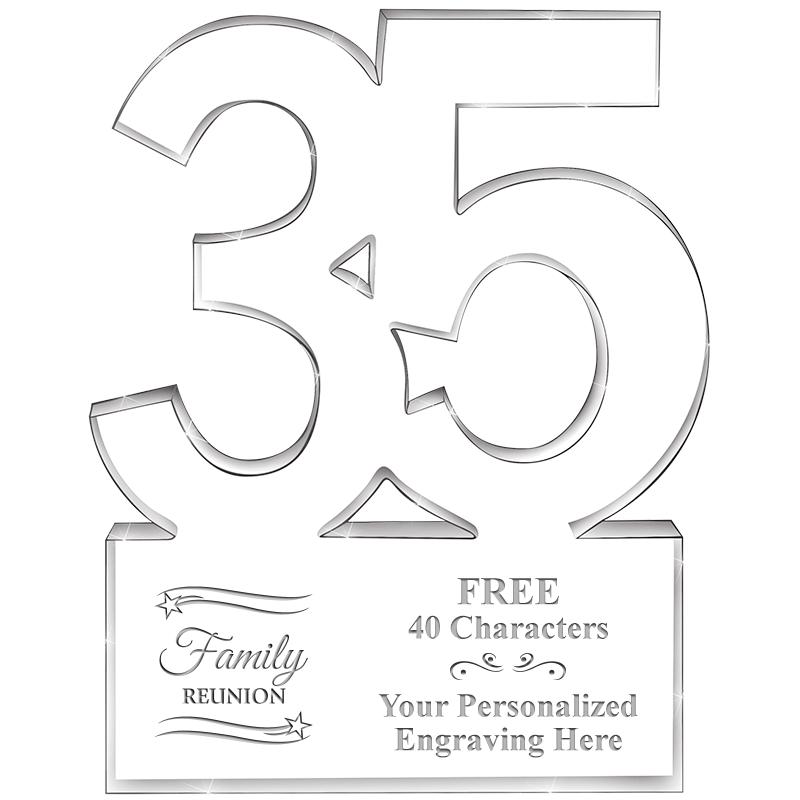 6" 35 YEARS OF SERVICE ACRYLIC