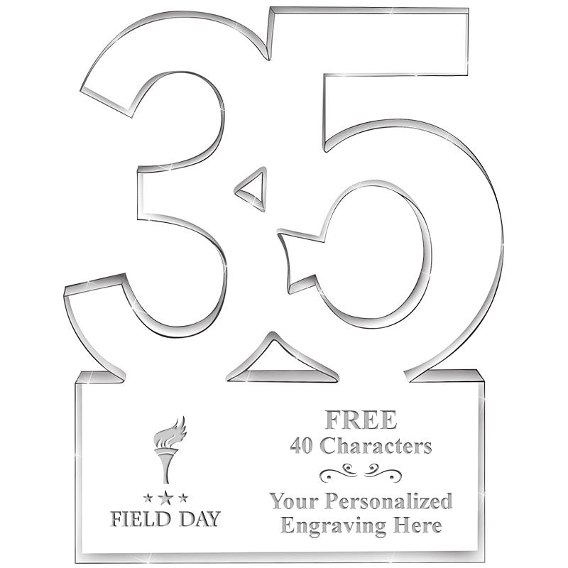 6" 35 YEARS OF SERVICE ACRYLIC