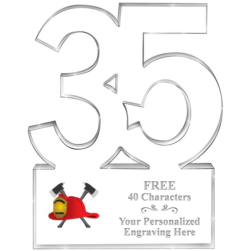 6" 35 YEARS OF SERVICE ACRYLIC