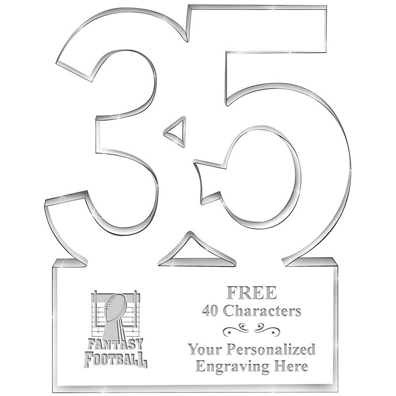 6" 35 YEARS OF SERVICE ACRYLIC