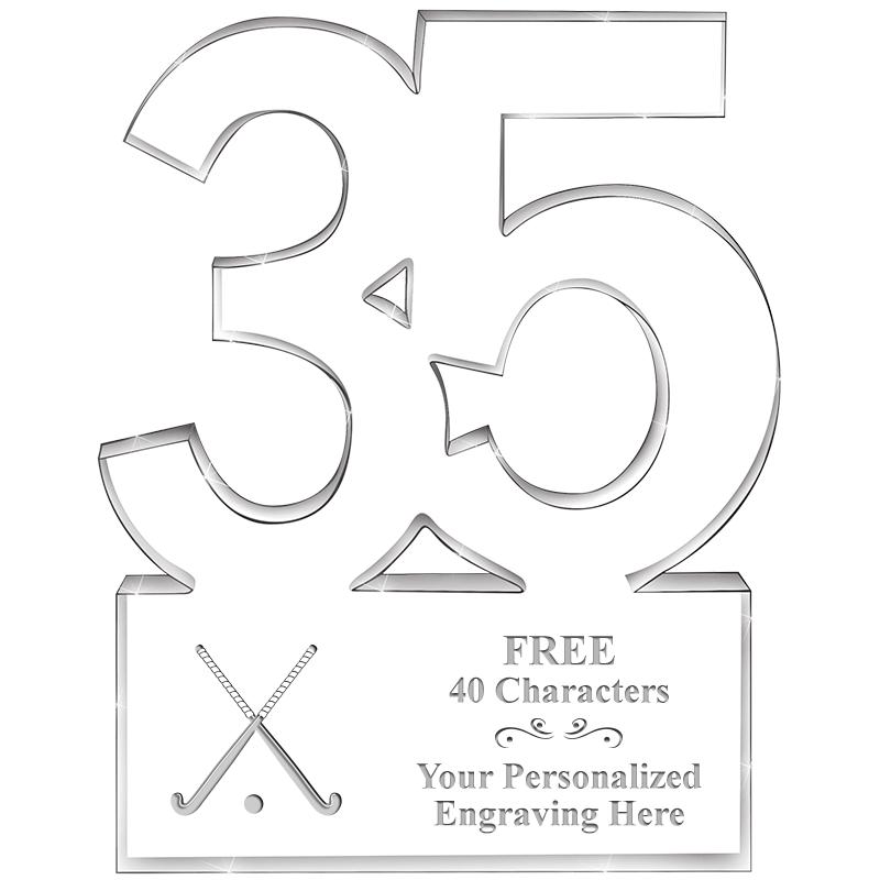 6" 35 YEARS OF SERVICE ACRYLIC