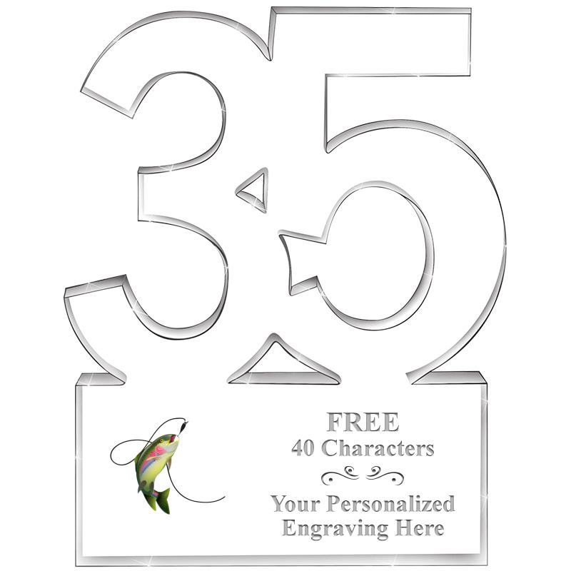 6" 35 YEARS OF SERVICE ACRYLIC