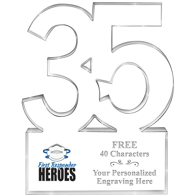 6" 35 YEARS OF SERVICE ACRYLIC