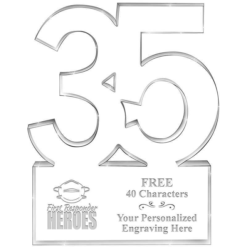 6" 35 YEARS OF SERVICE ACRYLIC