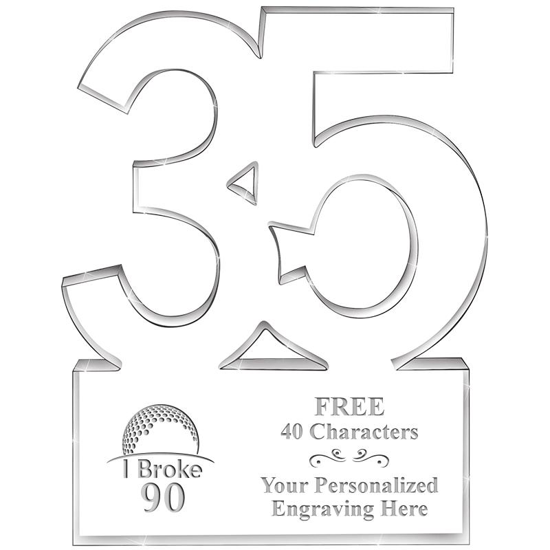 6" 35 YEARS OF SERVICE ACRYLIC