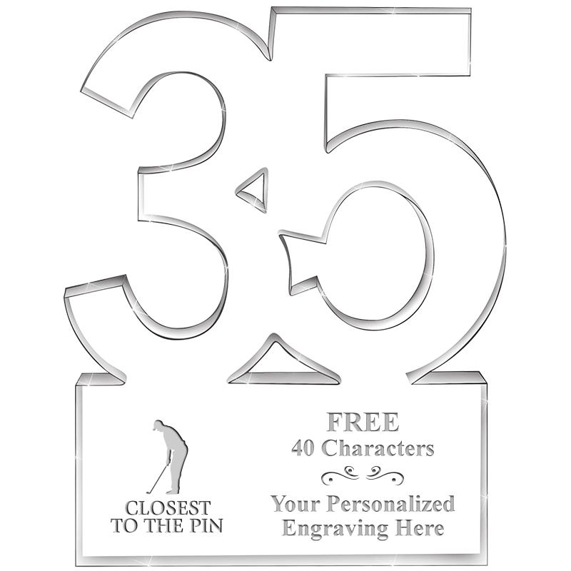 6" 35 YEARS OF SERVICE ACRYLIC