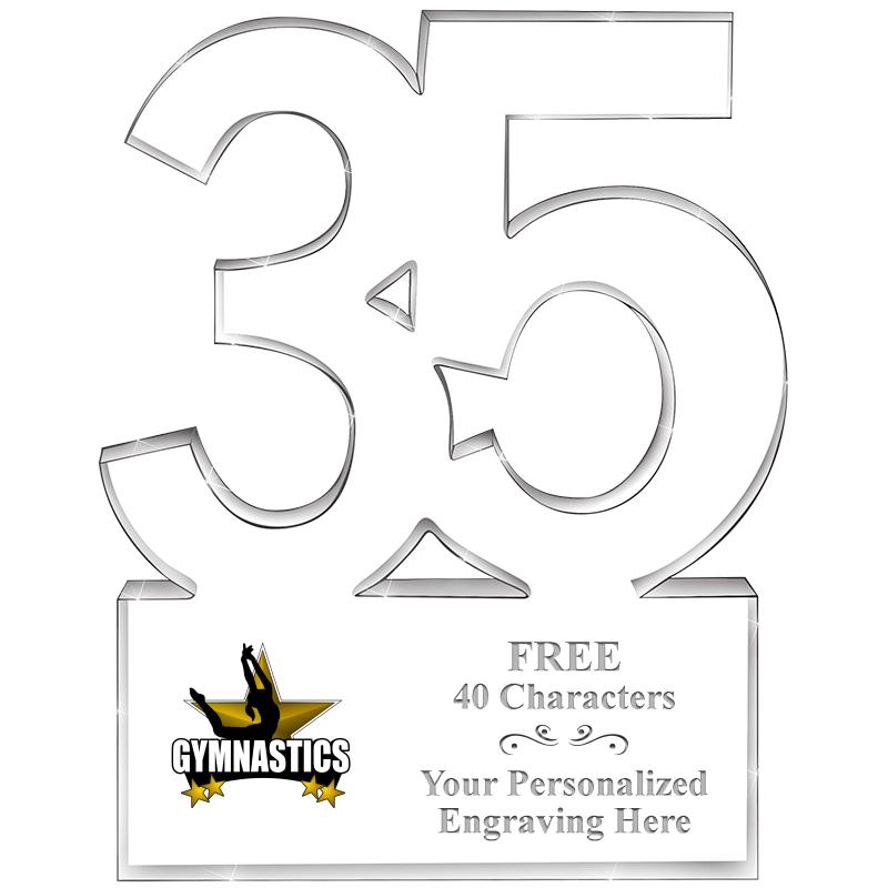6" 35 YEARS OF SERVICE ACRYLIC