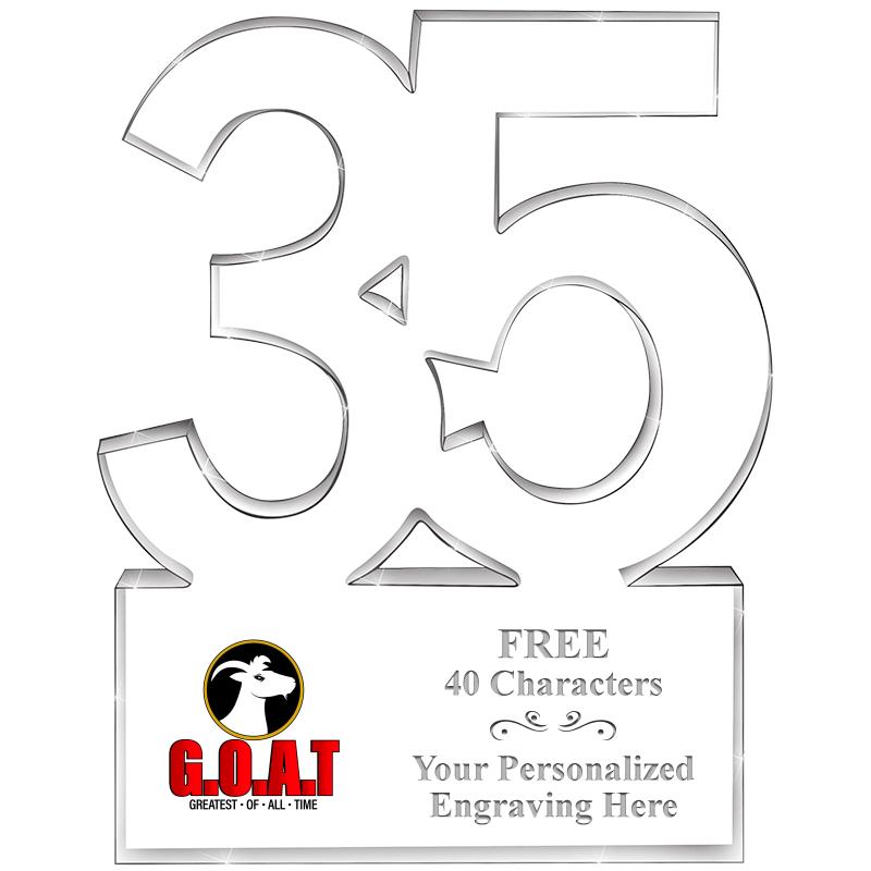 6" 35 YEARS OF SERVICE ACRYLIC