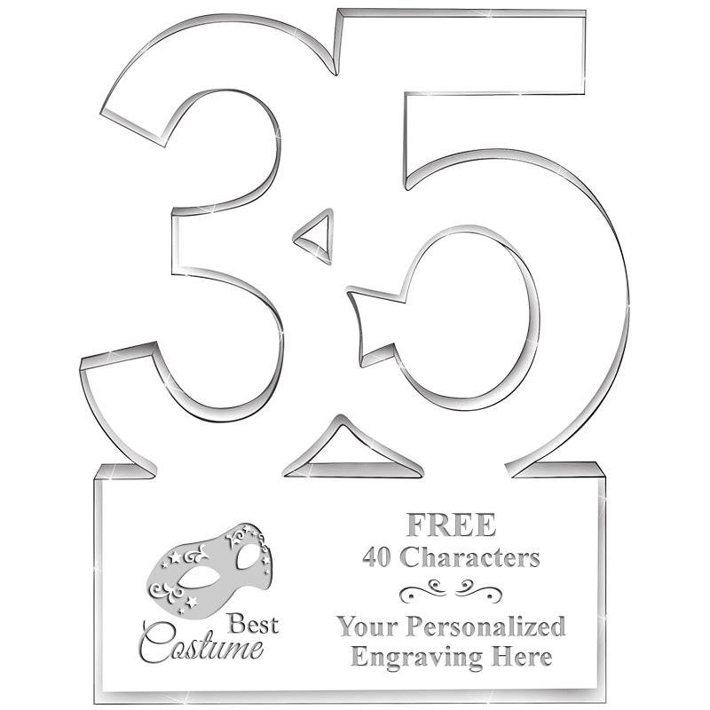 6" 35 YEARS OF SERVICE ACRYLIC