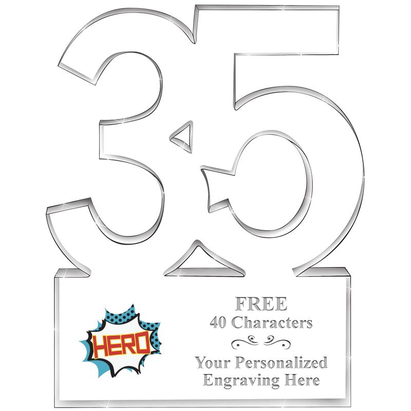 6" 35 YEARS OF SERVICE ACRYLIC