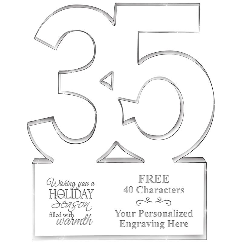 6" 35 YEARS OF SERVICE ACRYLIC