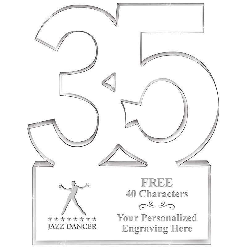 6" 35 YEARS OF SERVICE ACRYLIC