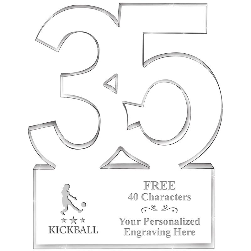 6" 35 YEARS OF SERVICE ACRYLIC