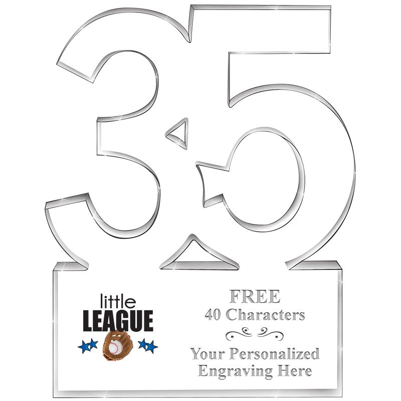 6" 35 YEARS OF SERVICE ACRYLIC