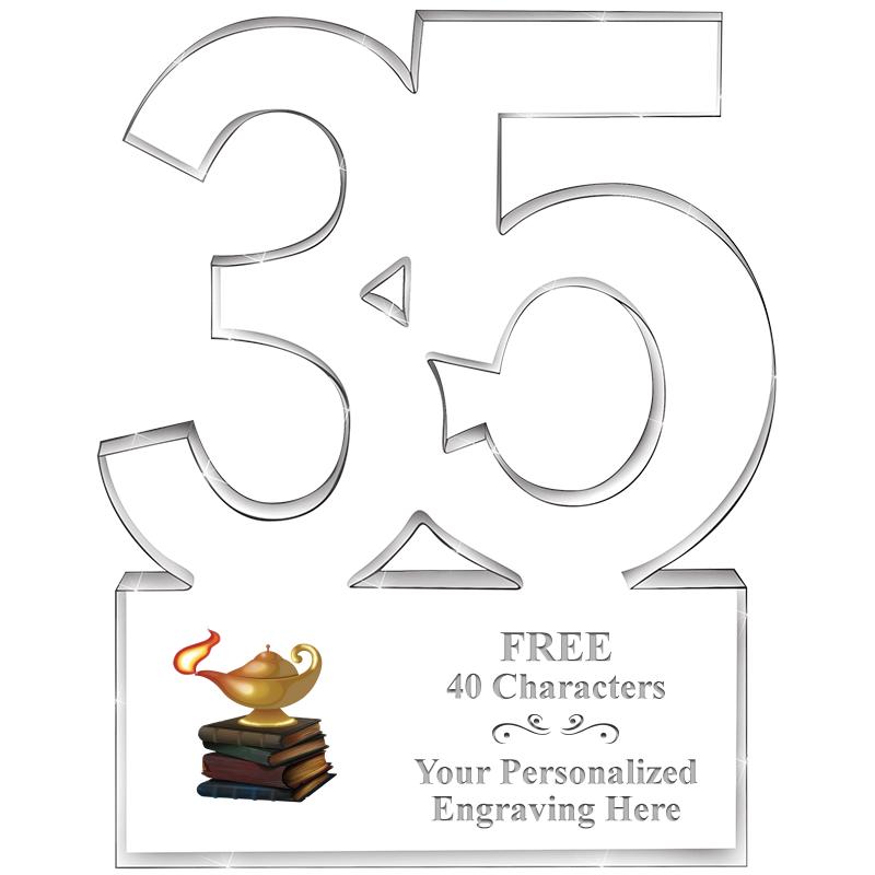 6" 35 YEARS OF SERVICE ACRYLIC