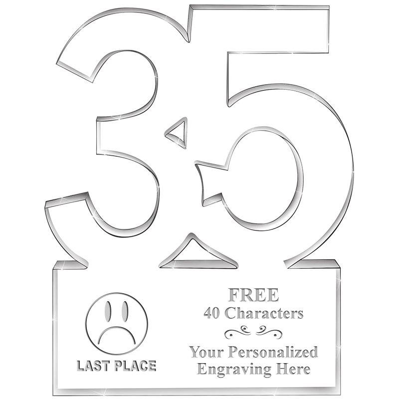 6" 35 YEARS OF SERVICE ACRYLIC