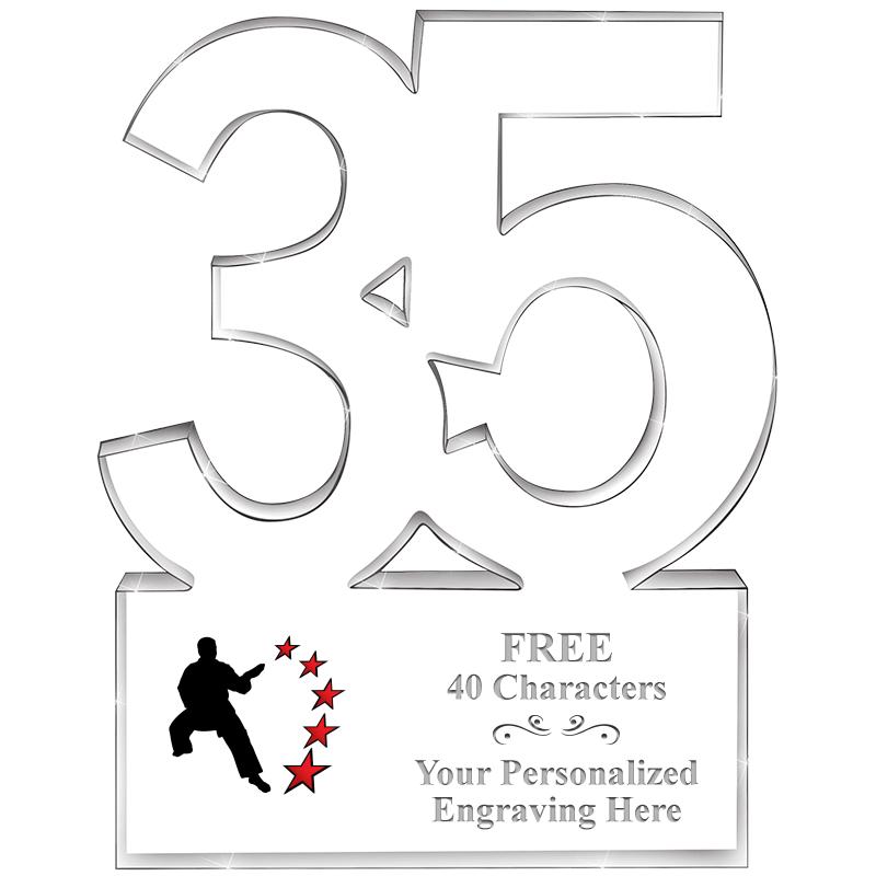 6" 35 YEARS OF SERVICE ACRYLIC