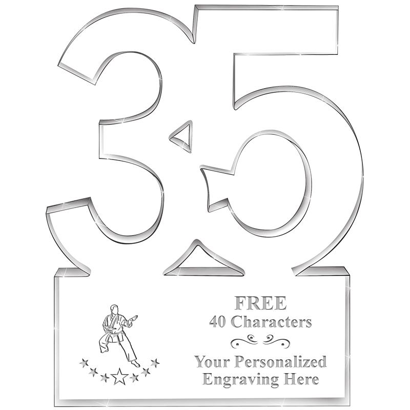 6" 35 YEARS OF SERVICE ACRYLIC