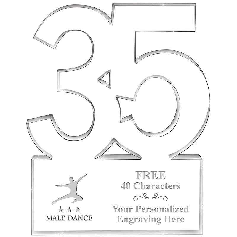 6" 35 YEARS OF SERVICE ACRYLIC